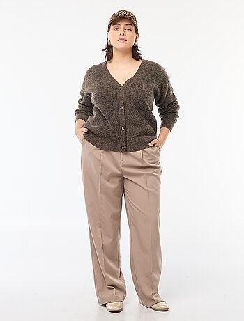 Cardigan in maglia a coste