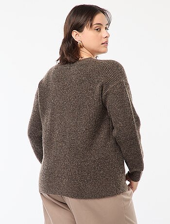 Cardigan in maglia a coste