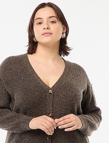 Cardigan in maglia a coste