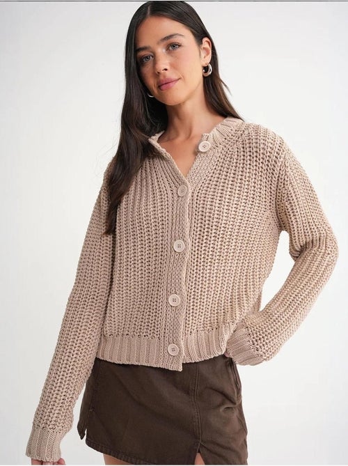 Cardigan in maglia a coste testurizzata con bottoni mixray - Kiabi Cardigan in maglia a coste testurizzata con bottoni mixray - Kiabi