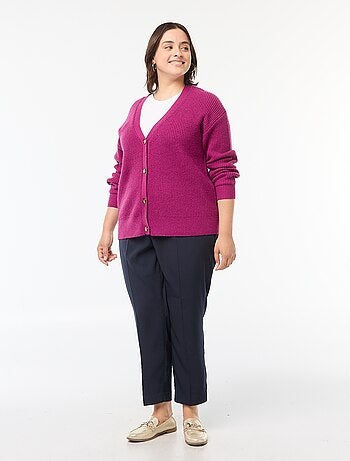 Cardigan in maglia a coste