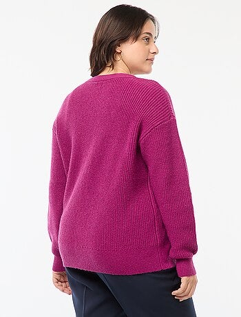 Cardigan in maglia a coste