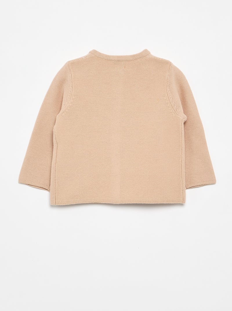 Cardigan in maglia a finezza sottile tinta unita Beige - Kiabi