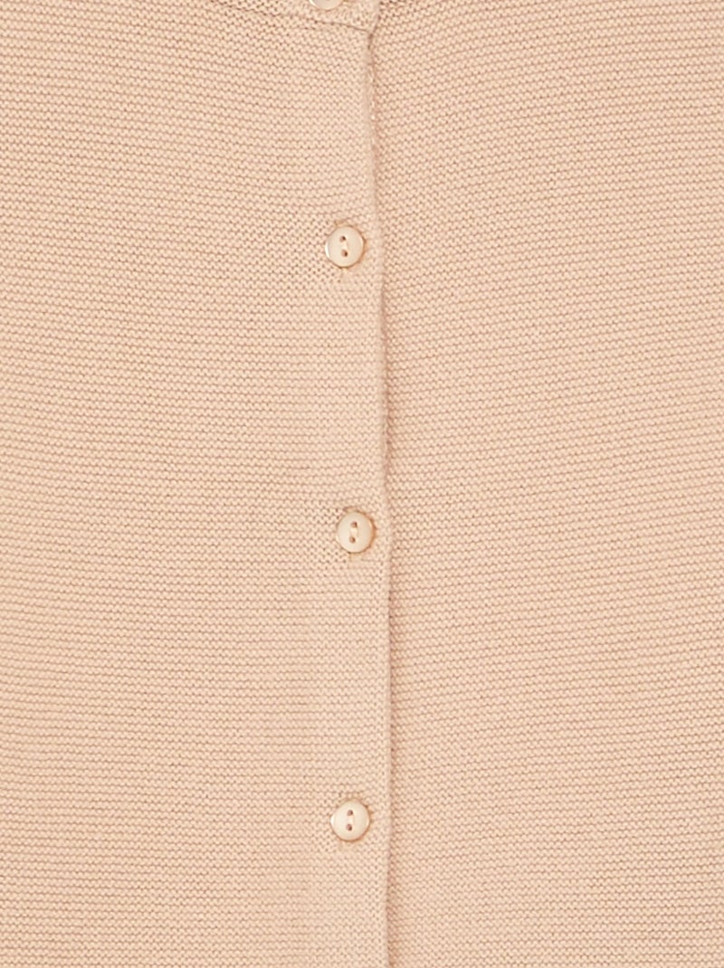 Cardigan in maglia a finezza sottile tinta unita Beige - Kiabi