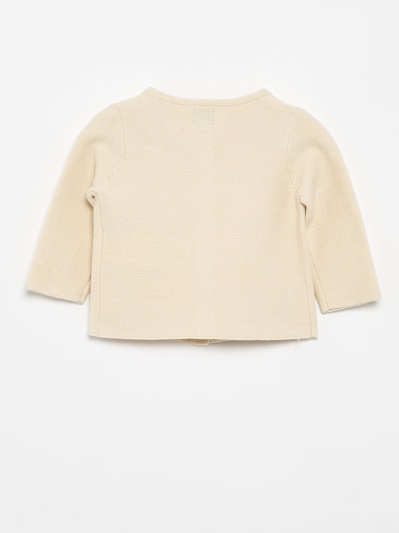Cardigan in maglia a finezza sottile tinta unita Bianco - Kiabi