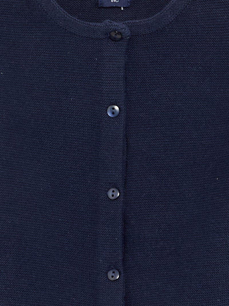 Cardigan in maglia a finezza sottile tinta unita Blu - Kiabi