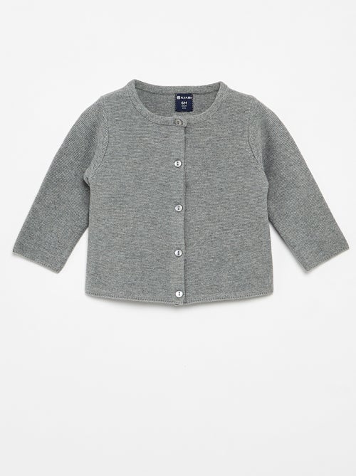 Cardigan in maglia a finezza sottile tinta unita - Kiabi