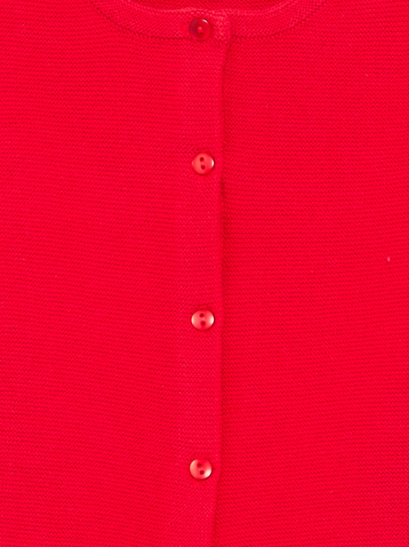 Cardigan in maglia a finezza sottile tinta unita Rosso - Kiabi