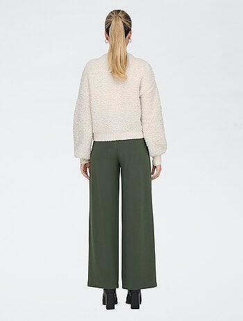 Cardigan in maglia a girocollo tinta unita
