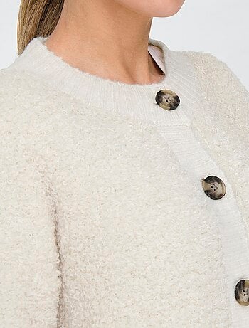 Cardigan in maglia a girocollo tinta unita