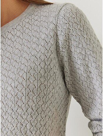 Cardigan in maglia a maniche lunghe con bottoni traforati lucci
