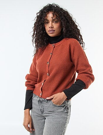 Gilet in maglia a punto grosso