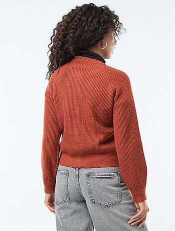 Gilet in maglia a punto grosso