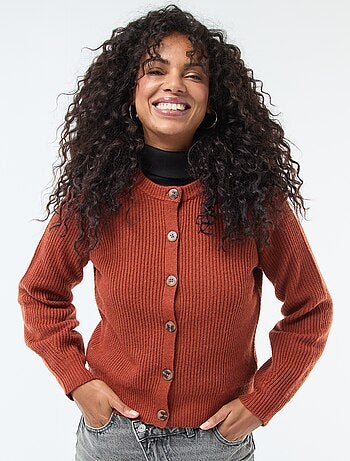 Gilet in maglia a punto grosso