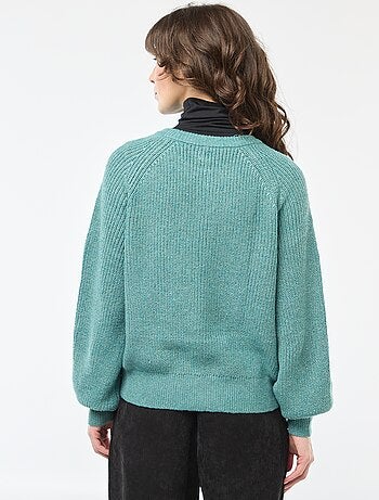 Gilet in maglia a punto grosso