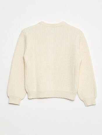 Cardigan in maglia a punto grosso tinta unita