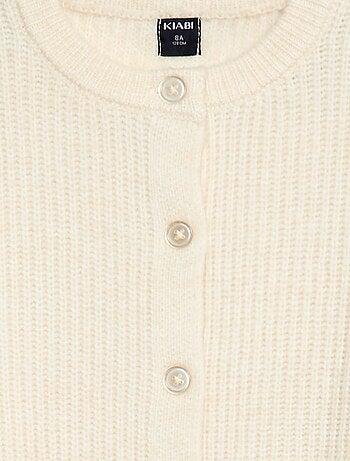Cardigan in maglia a punto grosso tinta unita