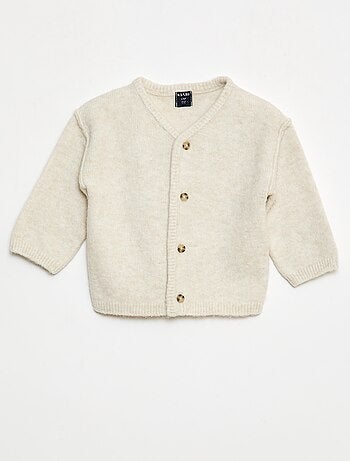 Cardigan in maglia a punto grosso tinta unita