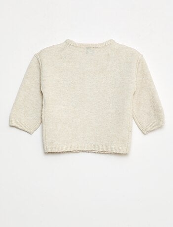 Cardigan in maglia a punto grosso tinta unita