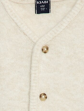 Cardigan in maglia a punto grosso tinta unita