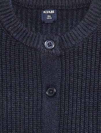 Cardigan in maglia a punto grosso tinta unita