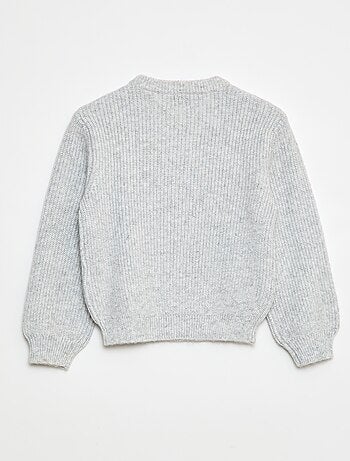 Cardigan in maglia a punto grosso tinta unita