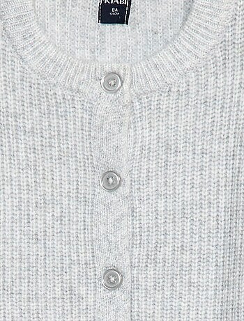 Cardigan in maglia a punto grosso tinta unita