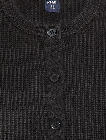 Cardigan in maglia a punto grosso tinta unita