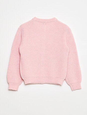 Cardigan in maglia a punto grosso tinta unita