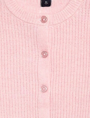 Cardigan in maglia a punto grosso tinta unita