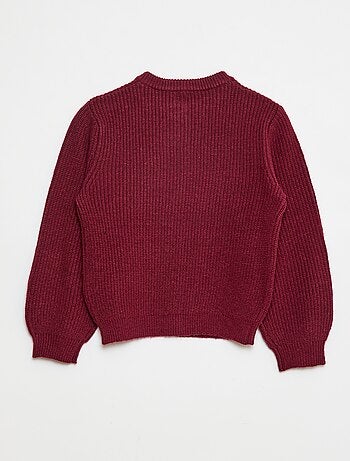 Cardigan in maglia a punto grosso tinta unita