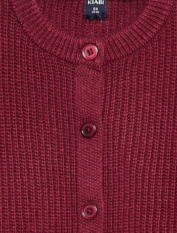Cardigan in maglia a punto grosso tinta unita