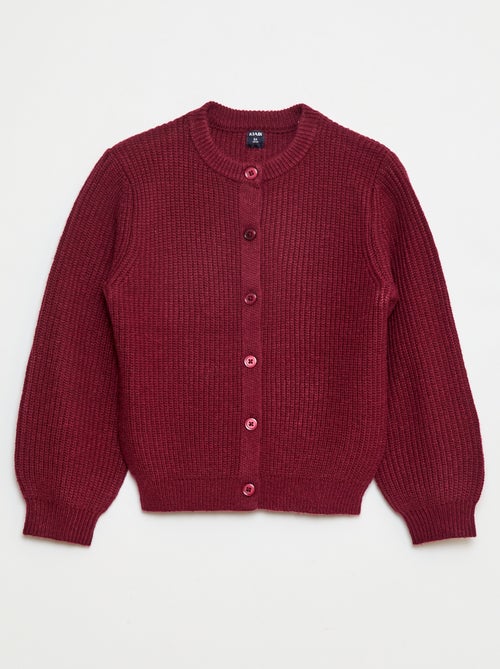 Cardigan in maglia a punto grosso tinta unita - Kiabi