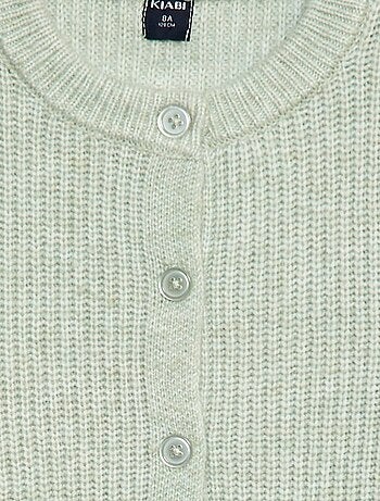 Cardigan in maglia a punto grosso tinta unita