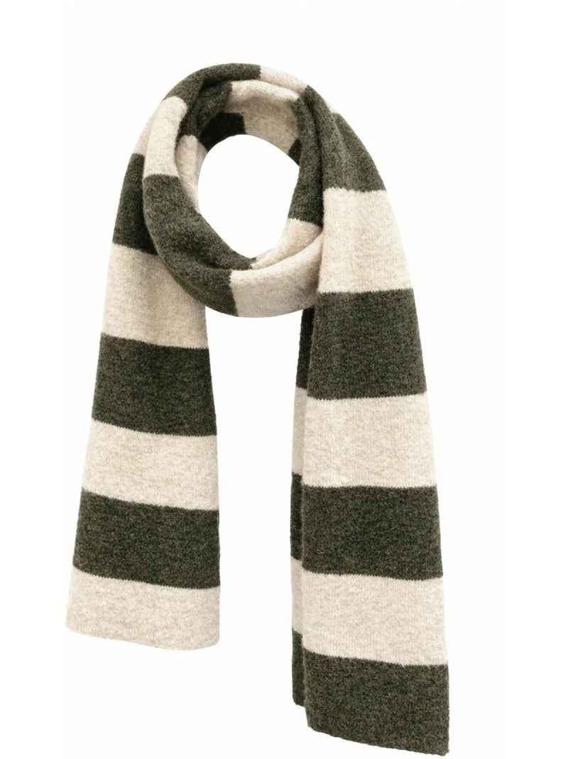 Cardigan in maglia a righe con scollo a v e bottoni sul davanti mixray Cachi - Kiabi
