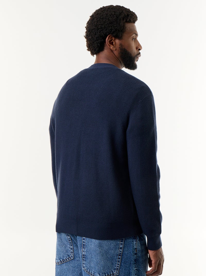 Cardigan in maglia a trama grossa Blu - Kiabi