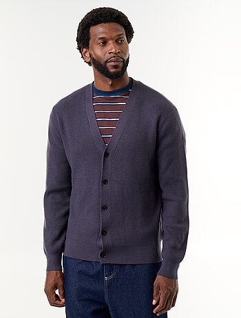 Cardigan in maglia a trama grossa