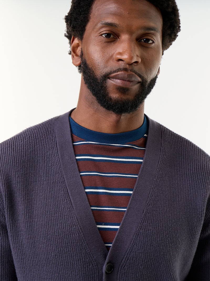 Cardigan in maglia a trama grossa Grigio - Kiabi