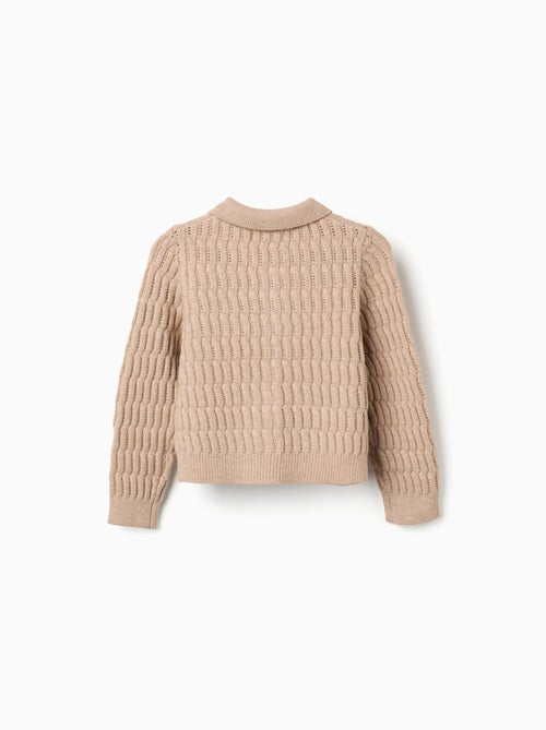 Cardigan in maglia a trecce e a traforo - Kiabi Cardigan in maglia a trecce e a traforo - Kiabi