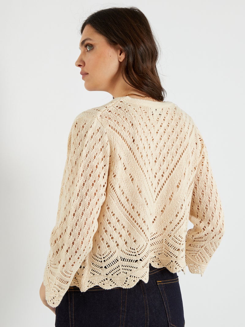 Cardigan in maglia all'uncinetto 'JDY' ARANCIONE - Kiabi