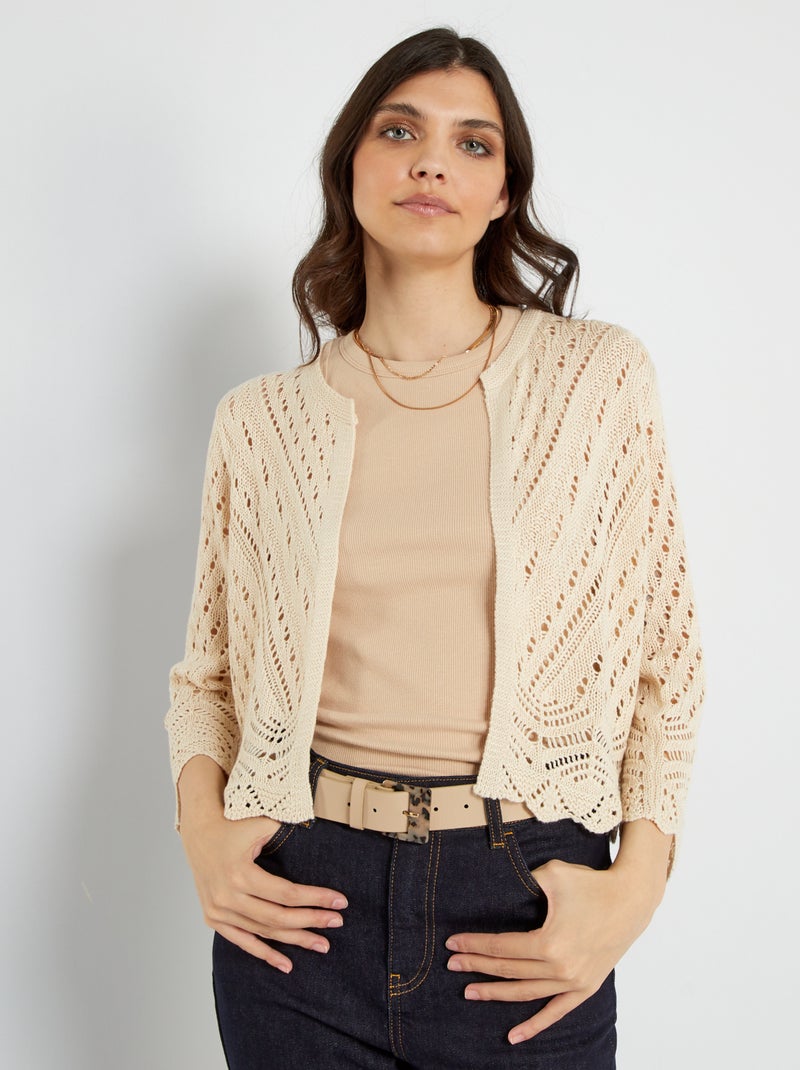 Cardigan in maglia all'uncinetto 'JDY' ARANCIONE - Kiabi