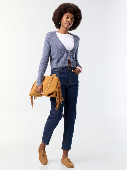 Cardigan in maglia all'uncinetto traforata - Kiabi