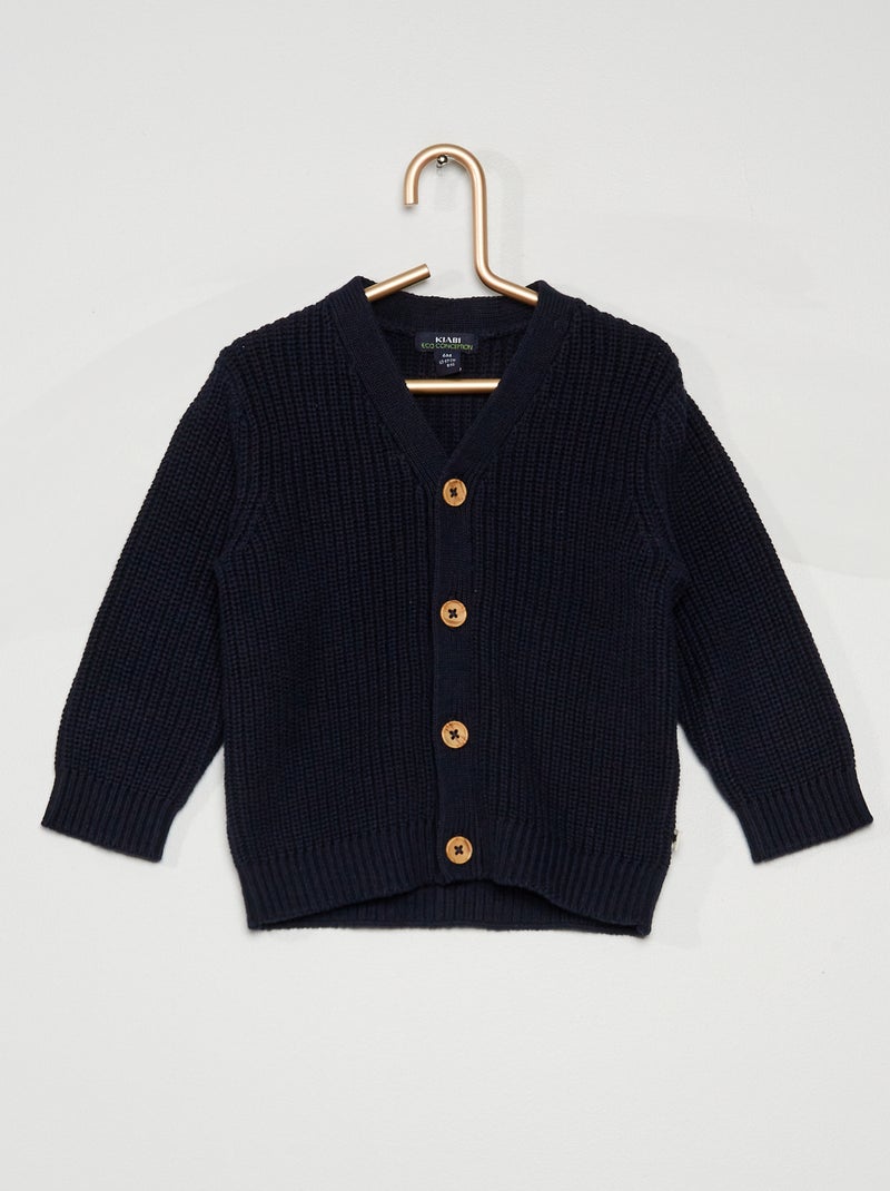 Cardigan in maglia blu - Kiabi