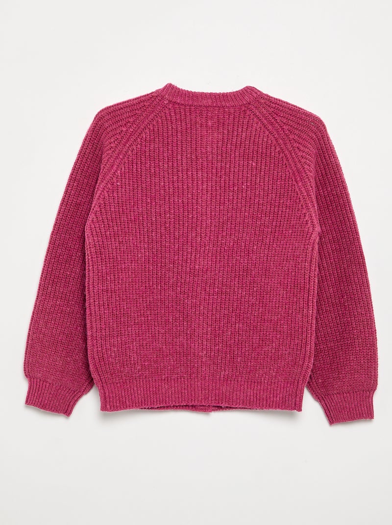Cardigan in maglia calda - collezione facile da indossare Viola - Kiabi