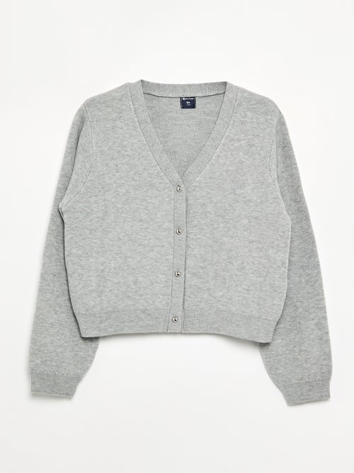 Cardigan in maglia compatta con bottoni argentati - Kiabi