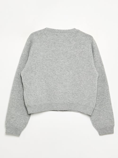 Cardigan in maglia compatta con bottoni argentati - Kiabi