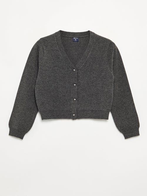 Cardigan in maglia compatta con bottoni argentati - Kiabi