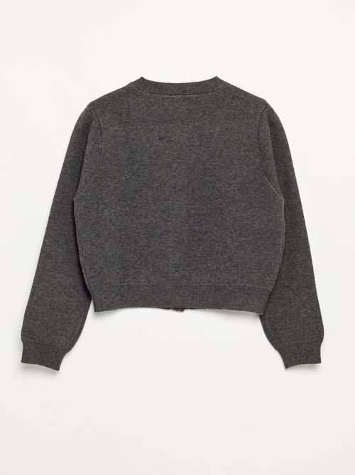 Cardigan in maglia compatta con bottoni argentati - Kiabi