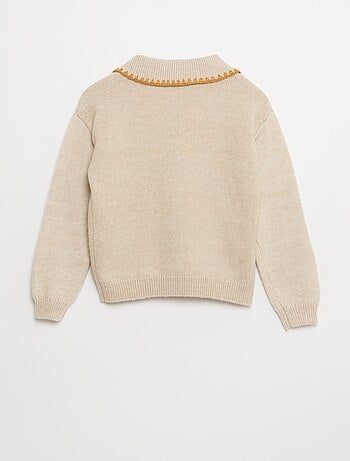 Cardigan in maglia con apertura abbottonata e tasche applicate