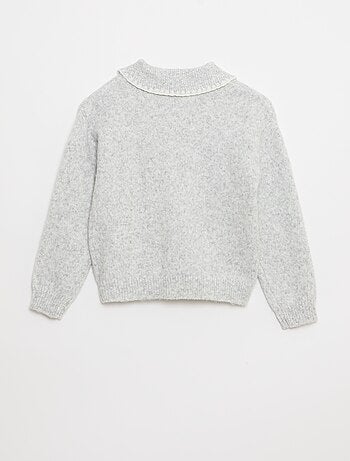 Cardigan in maglia con apertura abbottonata e tasche applicate